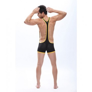 Boxer Negro y Amarillo con Tirantes