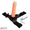 Arnés con dildo hueco y vibración · Baile