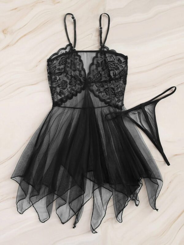 Babydoll Encaje Negro