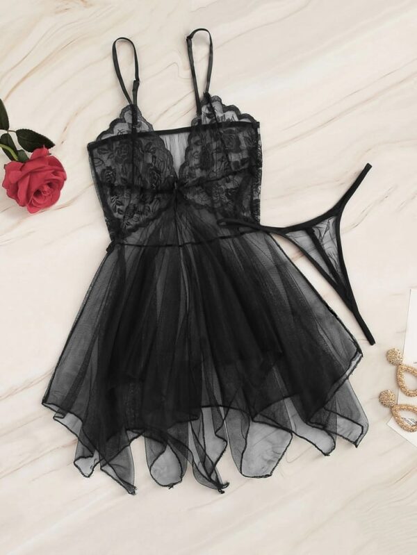 Babydoll Encaje Negro - Imagen 2