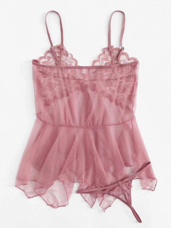 Babydoll Rosado Transparencia - Imagen 2