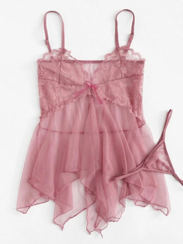 Babydoll Rosado Transparencia