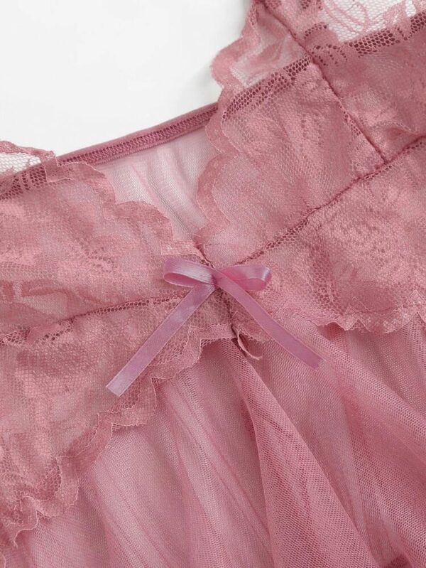 Babydoll Rosado Transparencia - Imagen 4
