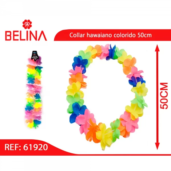 Collar hawaiano colorido - Imagen 2
